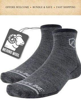 Merino Wool 1/4 Top Running Athletic Socks Light Cushion
